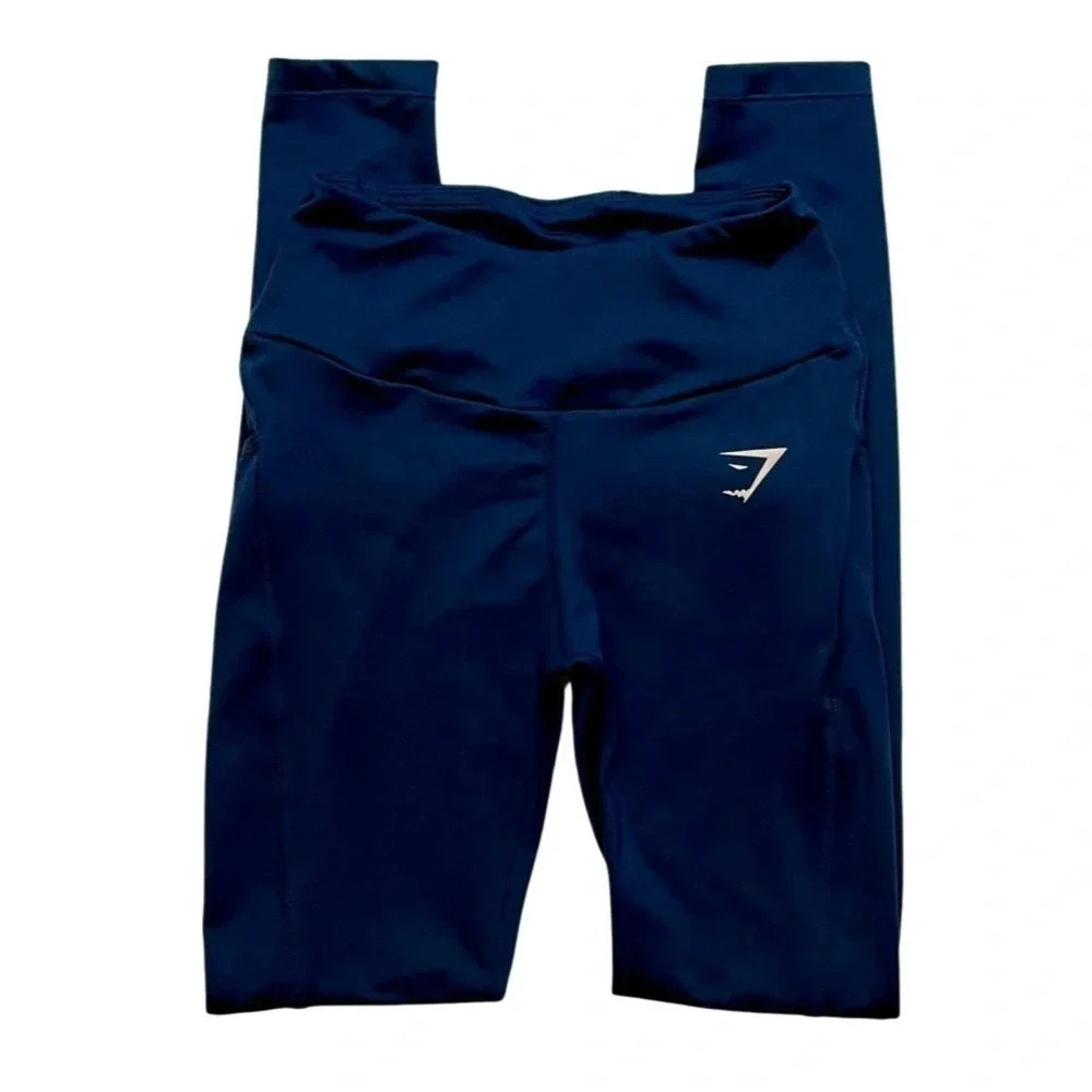Gymshark Dry Sculpture Navy High Waist Athletic Leggings Size XS